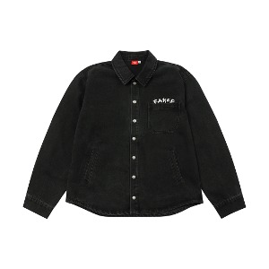 Faker Denim Shirt Jacket - Black